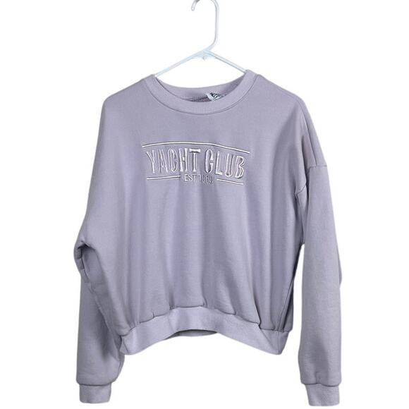 Princess Polly Yacht Club Purple Sweatshirt size 4 - Picture 4 of 8